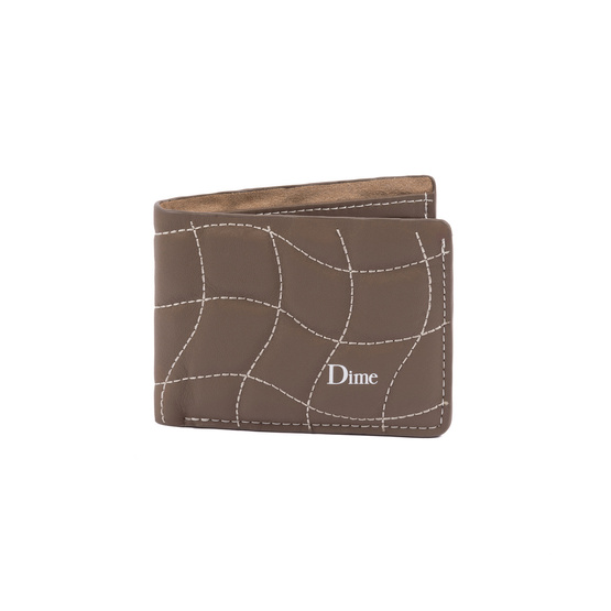 portafoglio Bifold trapuntato Dime marrone