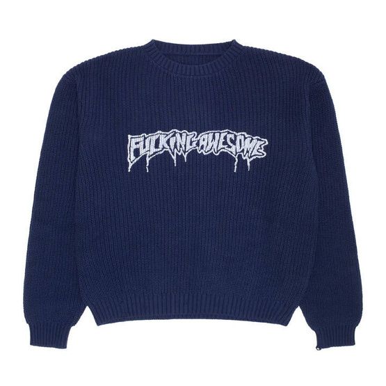 Fucking Awesome Drip Logo Sweater (Navy)