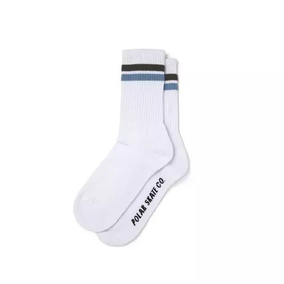 Calzini a strisce polari bianco / marrone / blu