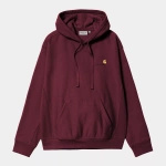 Carhartt WIP Hooded American Script Sweatshirt (Malbec)